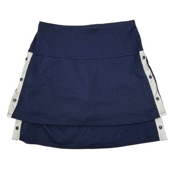 Lucky In Love Tiered Athletic Skirt Women's Medium 8-10 Tennis Golf Navy Blue - Picture 1 of 16
